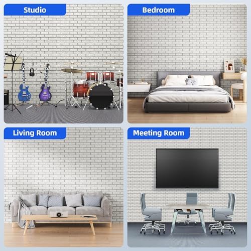 20 Pack Acoustic Panels with Self Adhesive Sound Proof Foam Panels for Wall