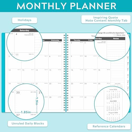 2026-2031 Monthly Planner/Monthly Calendar - 5 Year Monthly Planner