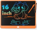 LCD Writing Tablet 16 Inch, Toys for 3 4 5 6 7 8 9Year Old Boys Girls, Colorful Doodle Board Drawing Tablet, Gift for Boys Age 3-12 Years, Memo Board, Drawing Pads with Lanyard (Orange-16Inch)