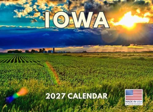 Iowa Calendar 2027 Monthly Wall Calender 12 Month