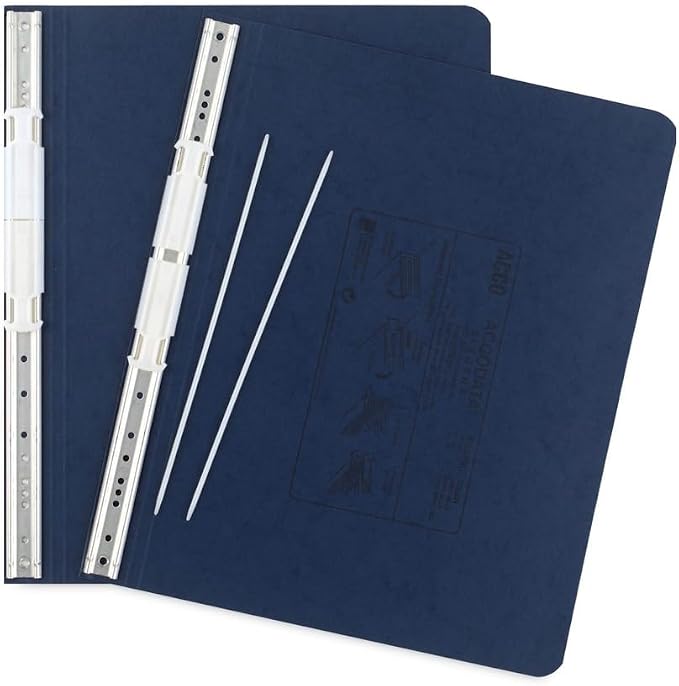 ACCO 54133 PRESSTEX Covers w/Storage Hooks, 6-Inch Cap, 12 x 8 1/2, Dark Blue