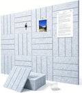 0.47" Thick Felt Wall Tiles 48"x36" Cork Board Alternative 12 Pack 11.81"x11.81"Felt Bulletin Board Pin Board with Removable Adhesive Tape&60 Pushpins for Home Office School(Bold-Silver Grey)