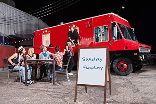 Flipside Products Marquee Easel, Stained Hardwood, White Dry Erase/Black Chalkboard, Menus, Announcements, Restaurants, Coffee Shops, Sale