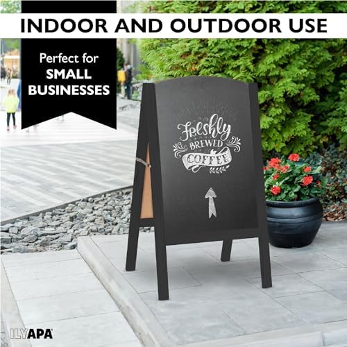 Ilyapa A Frame Chalk Board Easel Sign 20x40 in - Sandwich Signs Outdoor