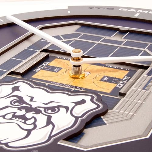 YouTheFan NCAA Butler Bulldogs StadiumView 3D Wall Clock