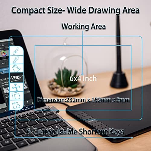 VK640 Update VEIKK Graphic Drawing Tablets Pen Tablet