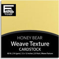 Honey Bear—12x12 Textured Cardstock | 80lb Textured Yellow Scrapbook Paper | Premium Cardstock for Cricut Cutting | 25 Sheets