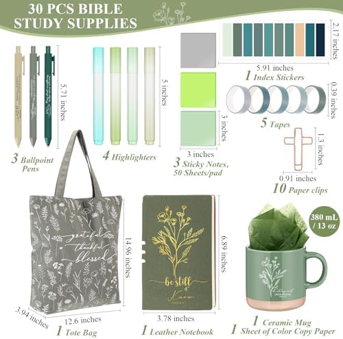 Reallnaiv Housekeeping Mug Bag Notebook Highlighter Pen Note, Green