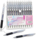 12Pcs Retractable Erasable Gel Pens Clicker,Fine Point 0.7mm Smooth Writing Pens,For Writing Journaling Taking Notes School Office Home. (12Black)