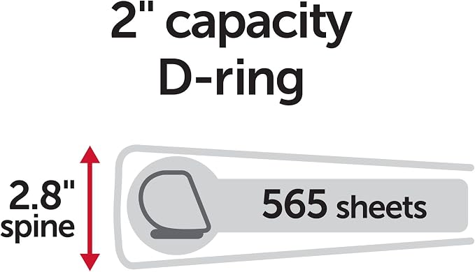 Office Depot® Heavy-Duty View 3-Ring Binder, 2" D-Rings, Black, 49% Recycled, Pack of 4