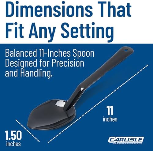 Carlisle FoodService Products 441003 Serving Spoons, 11-Inch, Polycarbonate, Black (Case of 12)