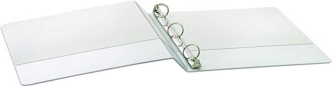 Cardinal Economy 3 Ring Binder, 1 Inch, Presentation View, White, Holds 225 Sheets, Nonstick, PVC Free, 4 Binders (79510),(Pack of 2)