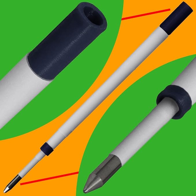 Replacement for Cross Slim 8783 - Ballpoint Pen Refill - 6 Black