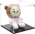 10x10x10Inch Self-Assembly Acrylic Clear Display Case | Acrylic Display Box Cube Collectibles Show Box, Removable Countertop Box for Collectible Helmet Basketball Home Organization