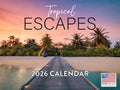 Tropical Escape Calendar 2026 Monthly Wall 12 Month | American Made In The USA