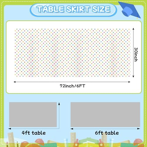 Teacher Desk Skirt for Classroom Ruffle Table Skirt Back to School