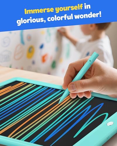 TEKFUN Kids Toys 10Inch LCD Writing Tablet, Mess Free Coloring Doodle Board, Drawing Pad for Kids Games Educational Toys for Ages 3-10 Girls Boys (Green) (Pack of 2)