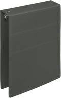 Carstens 2-Inch Heavy Duty 3-Ring Binder - Top Opening, Charcoal Gray, Durable Plastic, Precision No-Gap Rings, Waterproof Cover, No Pockets, Holds 300 Letter Sheets, BPA-Free, Made in USA (5871-3R)