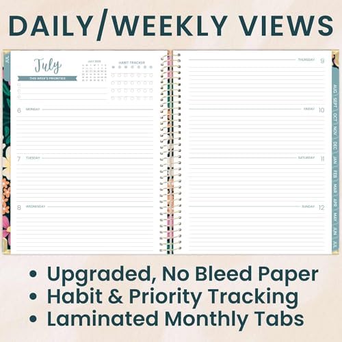 bloom daily planners HARDCOVER Planner 2026-2027 (8.5" x 11") Academic Year (July 2026 - July 2027) - 13 Months Task Goal Planner for Women - Monthly & Weekly Agenda Book - Blooming Wildly