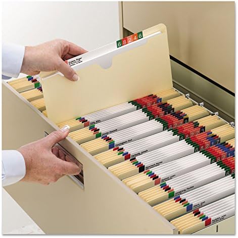 Smead File Jacket, Reinforced Straight-Cut Tab, 1" Expansion, Letter Size, Manila, 50 per Box (75520)