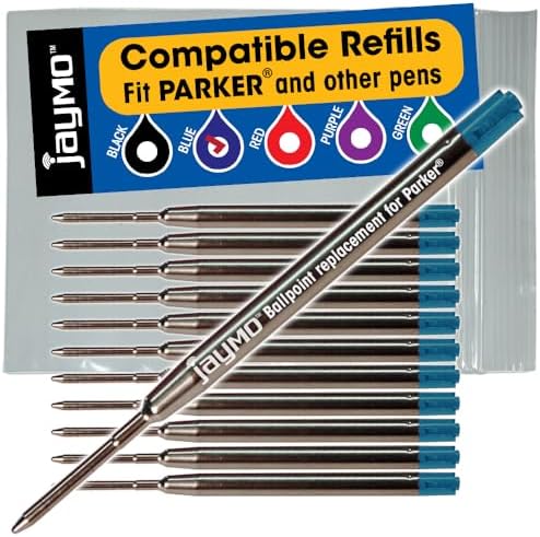 Replacement for Parker 1950371 - G2 Ballpoint Pen Refill - 12 Blue