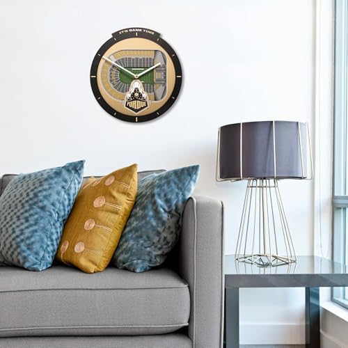 YouTheFan NCAA Purdue Boilermakers FB StadiumView 3D Wall Clock