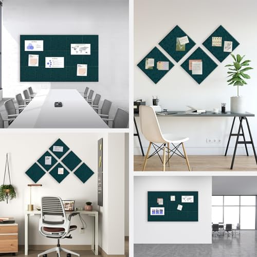 36" x 24" Large Felt Bulletin Board 1/2" Thick, Forest Green