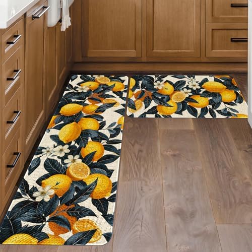 Kitchen Rugs and Mats Set of 2,Floor Mats for Home Kitchen Decor Mat
