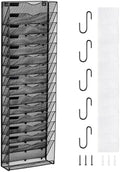 VEVOR File Wall Rack, 1-Piece 16 Pockets Mesh Wall File Holder, Wall Mounted Magazine Mail Paper and Document Storage Folder WJBGJHSWJSWSGLDOLV0