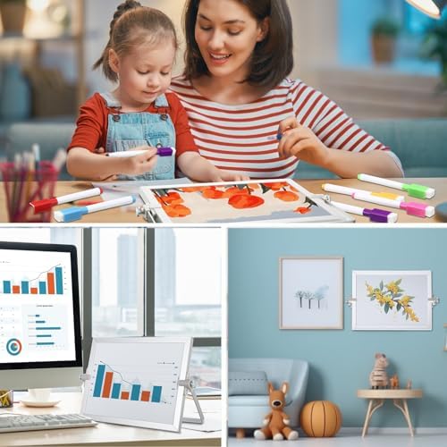 AmazingSpark 6 Pcs Small Dry Erase White Board with Stand 6 x 8'', White