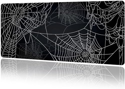 Halloween Spider Webs Desk Mat Large Gaming Mouse Pad Cozy