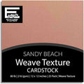 SANDY BEACH—12x12 Textured Cardstock | 80lb Textured Brown/Tan Scrapbook Paper | Premium Cardstock for Cricut Cutting | 25 Sheets