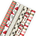 Hallmark Rustic Christmas Wrapping Paper, 6 Rolls (Plaid, Red Truck, Barn)