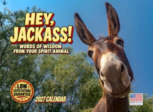 Hey Jackass Donkey 2027 Calendar Monthly Wall 12 Month
