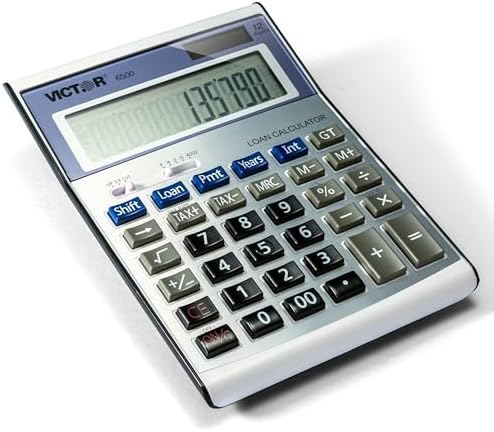 Victor 6500 Executive Desktop Loan Calculator, 12-Digit LCD