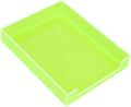 Paper Tray Acrylic File Organizer for Desk Letter Tray Desk Organizer Document Holder Sorter Storage for A4 Office Supplies Magazines, 13.8x10.6x2.4 Inches, Neon Green