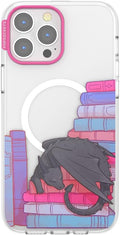 PopSockets iPhone 13 Pro Max Phone Case w/MagSafe- Curled Up & Cozy | Magnetic, Wireless Charging, Camera & Drop Protection, Dragon
