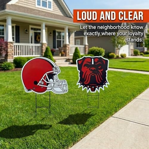 NFL Logo & Helmet 2 Pack Yard Sign Set
