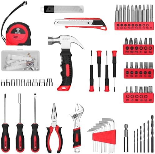 DEKOPRO Drill Set: 8V Cordless Drill, Home Tool Kit with 126 Piece Set