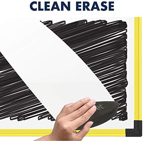 Quartet Dry Erase Whiteboard, Magnetic White Board, 18" x 24", Plastic Frame, Industrial Yellow (724120)