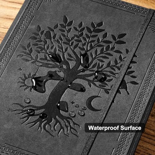 Ovesmusl PU Leather A5 Binder 6 Ring Refillable Journal Cover 6.8”x9.2”