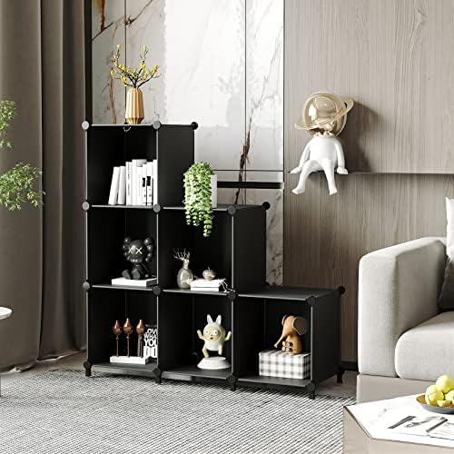 AWTATOS Closet Organizers and Storage, 6 Cube Storage Organizer, Black