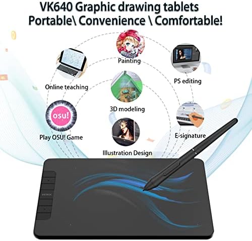 VK640 Update VEIKK Graphic Drawing Tablets Pen Tablet