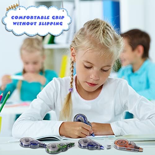 Yexiya 36 Pcs Correction Tape, Colorful Original Correction Tape White Wide Tape Easy to Use Cute Correction Roller for School Home Office Supplies, 0.2 Inch x 39.4 Feet (Blue, Orange, Green)