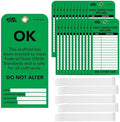 BearTOOLS Scaffold Tags - Safety Inspection Kit with Cable Ties - OK Scaffold Status Warning Sign - Laminated 3 x 6 in, Pack of 25 - Weatherproof, Tear-Resistant - Green Tags
