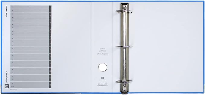 3-Ring Premium Binder - Ocean Blue, 3" Spine, by Bindertek | 525 Sheet Capacity, 2" D-Rings, Linen-Textured Covers, Steel Reinforced Edges, Spine Label Included