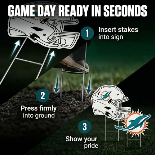 NFL Logo & Helmet 2 Pack Yard Sign Set