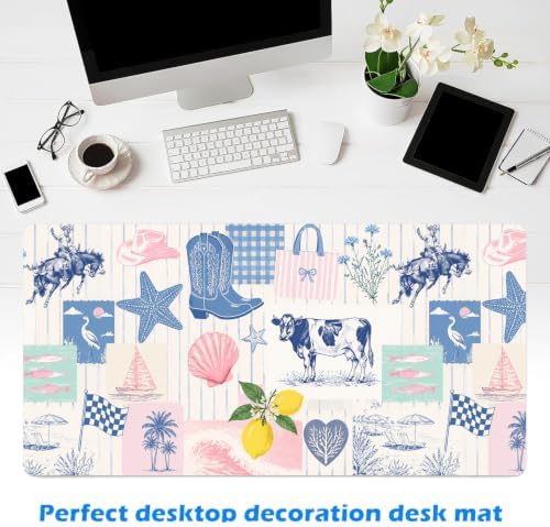 Western Preppy Coast Beach Desk Mat Small Gaming Mouse Pad