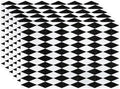 Batmerry Black White Diamond Placemats, Abstract Black and White Harlequin Washable Linen Table Mats for Kitchen Table Double Insulation Decor Dining Set Indoor Outdoor 12X18 in Set of 6