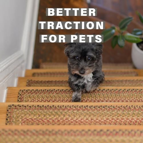 Homespice Kingston Jute Braided Stair Treads, Oval 8x28 Set of 13